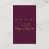 Bourgogne & Gouden Chakra Energy Healer Visitekaartje (Achterkant)