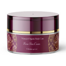 Bourgogne & gouden folie damask cosmetica potje la