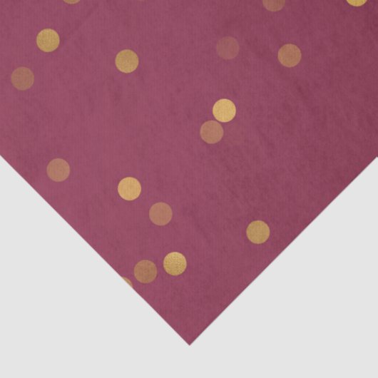 Bourgogne Gouden Glam Confetti Tissuepapier (Detail)