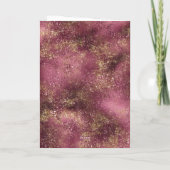 Bourgogne Gouden Glitter Kerstboom Kaart (Achterkant)