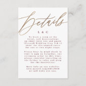 Bourgogne & Gouden Herfst Kalligrafie Bruiloft Det Informatiekaartje (Voorkant)