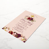 Bourgogne Gouden Kruis Meisjes Eerste Communie Folie Uitnodiging (Gedraaid)