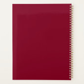 Bourgogne gouden naam monogram 2026 planner (Achterkant)