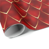 Bourgogne Gouden Parel Zeemeermin Dragon Schalen P Cadeaupapier (Rol Hoek)