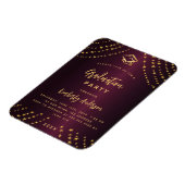 Bourgogne gouden sterren afstudeerfeest uitnodigin magneet (Linkerzijde)