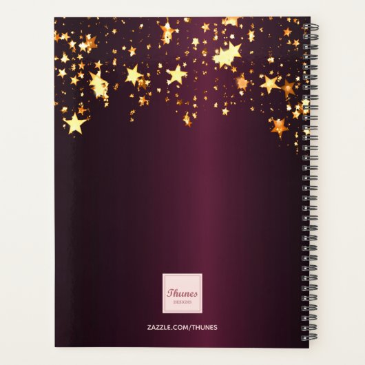 Bourgogne gouden sterren foto 2025 planner (Achterkant)