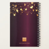 Bourgogne gouden sterren monogram 2025 planner (Achterkant)