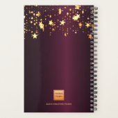 Bourgogne gouden sterren monogram 2026 planner (Achterkant)