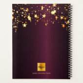 Bourgogne gouden sterren naam elegant 2026 planner (Achterkant)