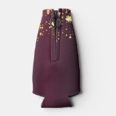 Bourgogne gouden sterren partij monogram naam flesjeskoeler (Achterkant)