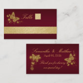 Bourgogne gouden vlinder plaatsing kaarten plaatskaartje (Voorkant / Achterkant)