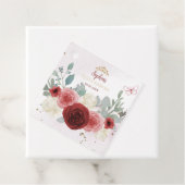 Bourgogne Gouden Vlinder Tiara Bloemen Quinceañera Bedankjes Labels (In situ)