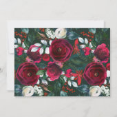 Bourgogne Green Winter Foliage Kerstfeest Kaart (Achterkant)