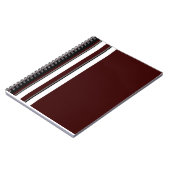 Bourgogne/grijs & wit strepen Notitieboek (Linkerzijde)