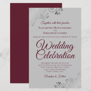 Bourgogne & Grijze kant BUDGET bruiloft Grote uitn