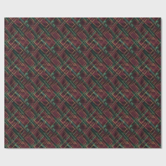 Bourgogne, groen en geel Abstract Plaid - Cadeaupapier (Vlak)
