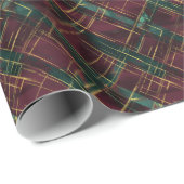 Bourgogne, groen en geel Abstract Plaid - Cadeaupapier (Rol Hoek)