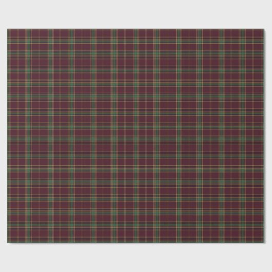 Bourgogne, groen en geel plaid - Traditioneel Cadeaupapier (Vlak)