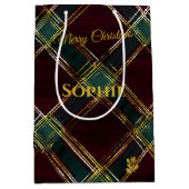 Bourgogne, Groen, Geel & Kruisgeplakt Custom Medium Cadeauzakje (Voorkant)