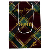 Bourgogne, Groen, Geel & Kruisgeplakt Custom Medium Cadeauzakje (Achterkant)