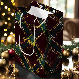 Bourgogne, Groen, Geel & Kruisgeplakt Custom Medium Cadeauzakje