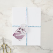 Bourgogne grote bladeren bruiloft welkom cadeaulabel (Met Touw)