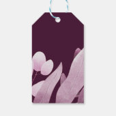 Bourgogne grote bladeren bruiloft welkom cadeaulabel (Achterkant)