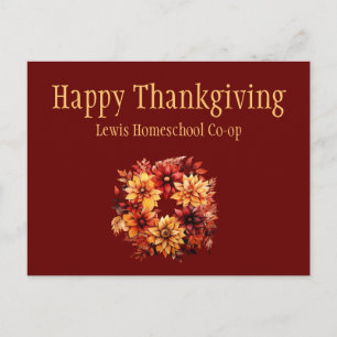 Bourgogne Happy Thanksgiving van Homeschool Co op Briefkaart