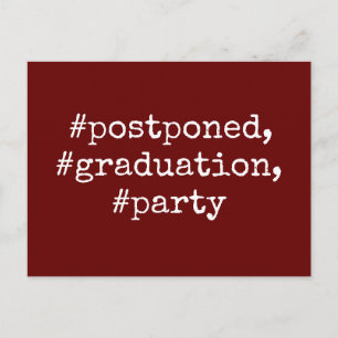 bourgogne hashtag uitgesteld afstudeerfeest briefkaart
