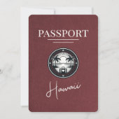 Bourgogne Hawaii Passport Bewaar de datum Save The Date (Voorkant)