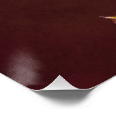 Bourgogne Herfst Bloemen 70e Verjaardagsfeest Welk Perfect Poster (Hoek)