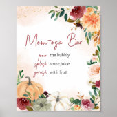 Bourgogne Herfst Bloemen Pompoen Mom Osa Bar Poster (Voorkant)