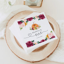 Bourgogne herfst bloemenpompoen 1e verjaardag