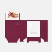 Bourgogne Herfst Bouquet laat een legant bruiloft  Bedankdoosjes (Uitgevouwen)
