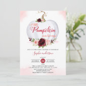 Bourgogne Herfst Een beetje pompoen Herfst Baby sh Kaart (Staand voorkant)