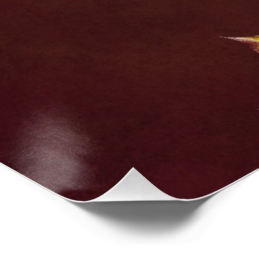 Bourgogne Herfst Flowers 50ste verjaardagsfeestje  Perfect Poster (Hoek)