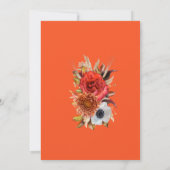 Bourgogne Herfst Flowers Elegant Script 40th Birth Kaart (Achterkant)