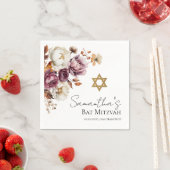 Bourgogne Herfst Herfst Floral Bat Mitzvah Servet (Insitu)