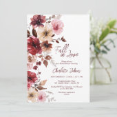 Bourgogne Herfst in Liefde Wijn Red Blush Vrijgeze Kaart (Staand voorkant)