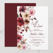 Bourgogne Herfst in Liefde Wijn Red Blush Vrijgeze Kaart (Voorkant / Achterkant)