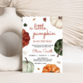 Bourgogne Herfst pompoen Baby shower Kaart