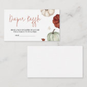 Bourgogne Herfst Pompoen Baby shower Luier Raffle Informatiekaartje (Voorkant / Achterkant)