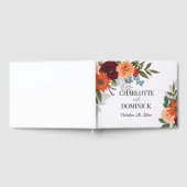 Bourgogne Herfst Tuin Bloemen Bruiloft Gastenboek (Volledig)