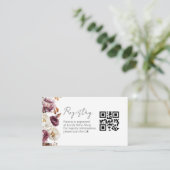 Bourgogne Herfst Vrijgezellenfeest Gift Registry Q Informatiekaartje (Staand voorkant)