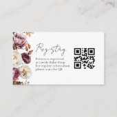 Bourgogne Herfst Vrijgezellenfeest Gift Registry Q Informatiekaartje (Voorkant)