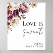 Bourgogne Herfst Vrijgezellenfeest Liefde is Sweet Poster (Voorkant)