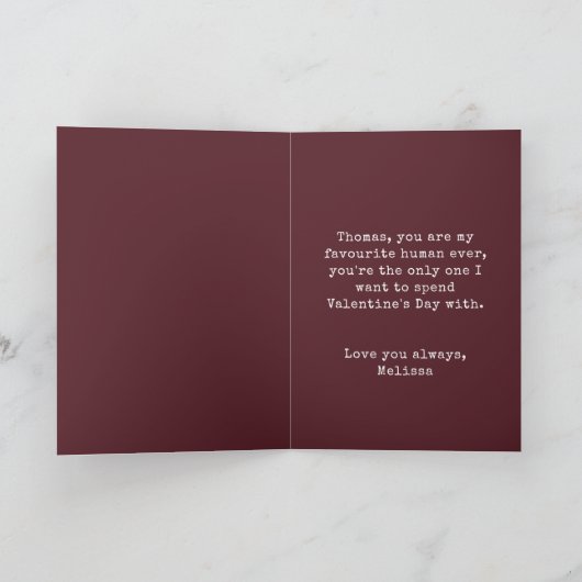 Bourgogne, het beste moment om mijn leven Valentij Kaart (Binnen)