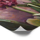Bourgogne Hyacint Bloemenkunst Print Poster (Hoek)
