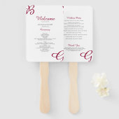 Bourgogne Initialen najaar najaar voetbalprogramma Handwaaier (Voorkant en achterkant)