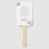 Bourgogne Initialen najaar najaar voetbalprogramma Handwaaier (Achterkant)